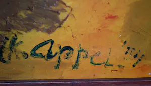 Karel Appel - Twee vogels - antiquarische druk uit de jaren 50 - mooi ingelijst kopen? Bied vanaf 150!