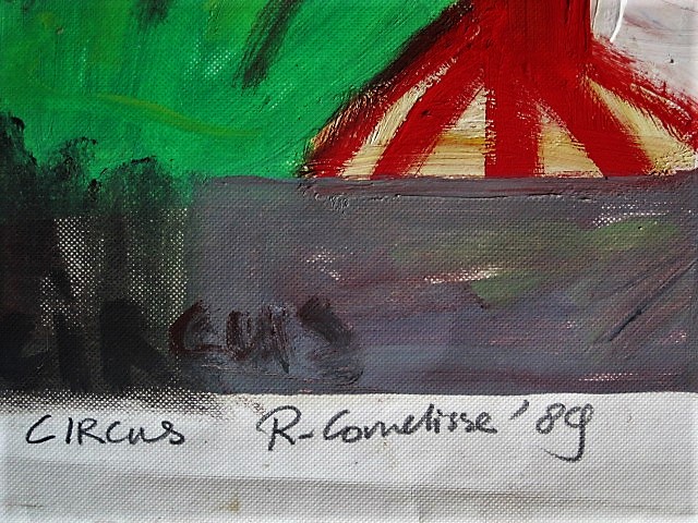 Ruud Cornelisse - Karakteristiek expressionistisch Acrylverf "Circus" 1989 GROOT! kopen? Bied vanaf 1!