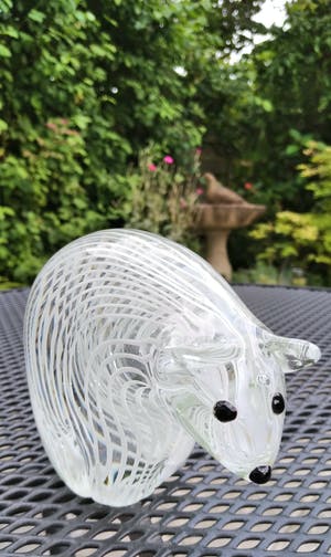 Niet of onleesbaar gesigneerd - Handgemaakte glassculptuur van een ijsbeer kopen? Bied vanaf 1!