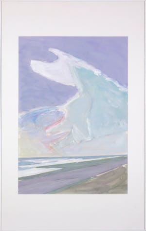 Paul Overhaus - Gouache op board, Winderig weer- Ingelijst kopen? Bied vanaf 1!