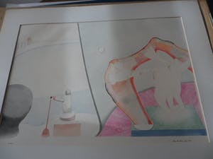 Henri de Haas - Gemende techniek op papier, titel, "De Voyeur". kopen? Bied vanaf 35!