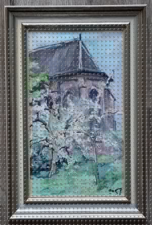 Adri Pieck - Acryl op board: gezicht op kerk kopen? Bied vanaf 199!