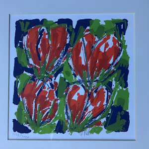 Ad van Hassel - Rode Tulpen. kopen? Bied vanaf 40!