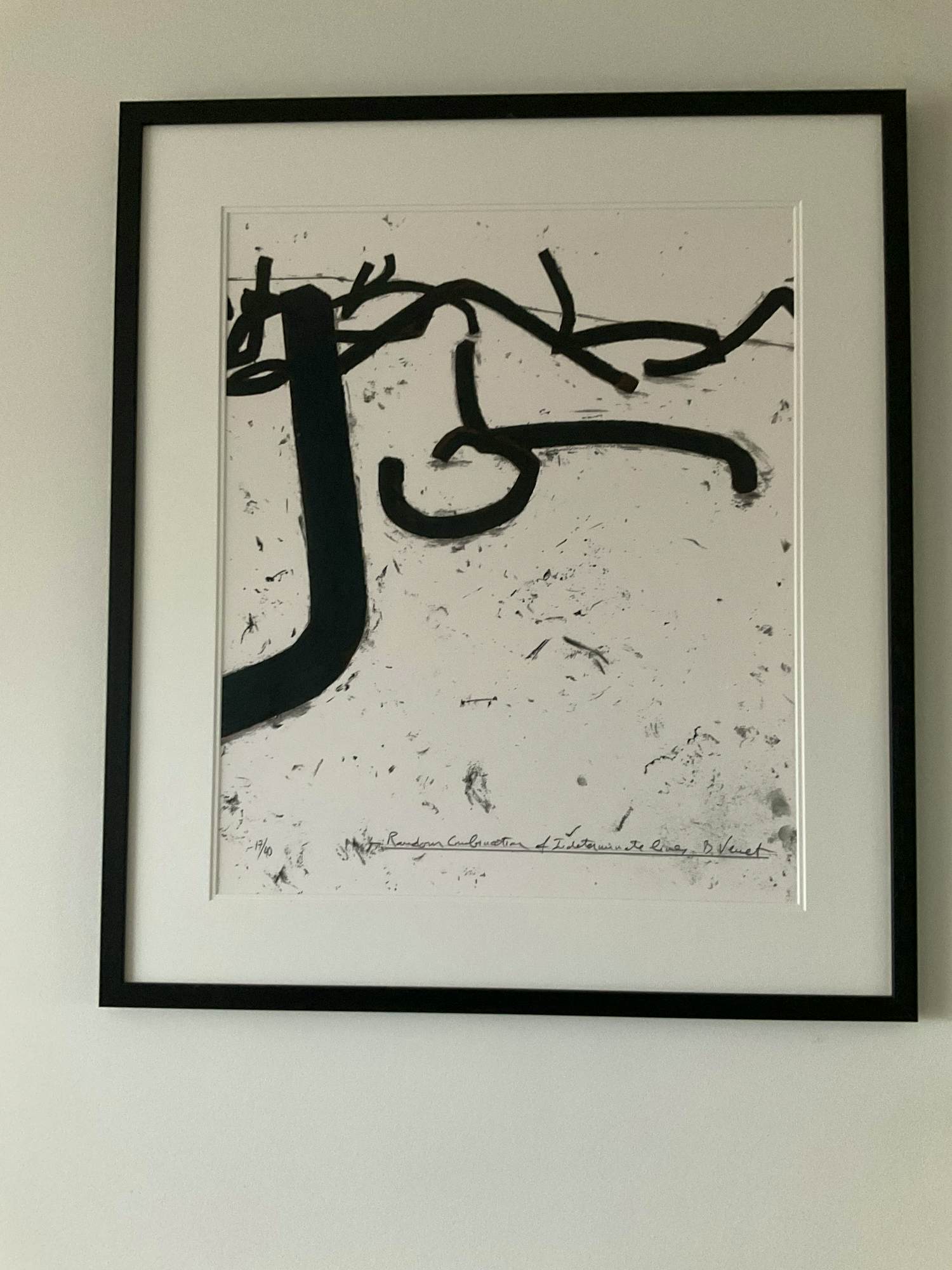 Bernar Venet - Random combination of indeterminated lines zeer laag openingsbod verkocht voor € 1150!