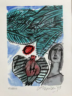 Corneille - Unieke serie van 6 stuks Corneille zeefdrukken (zelfde oplage en net ingelijst) kopen? Bied vanaf 850!