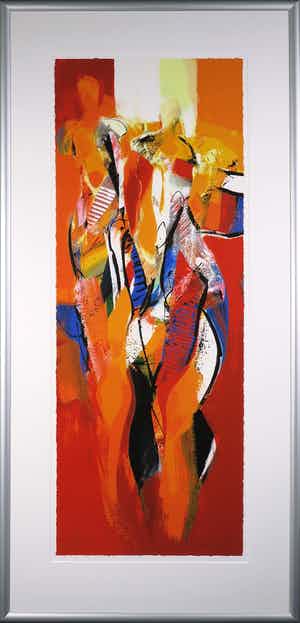 Peter Meijer - Zeefdruk, In het voobijgaan - Ingelijst ( Groot) verkocht voor € 50!