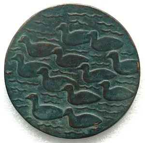Barbara de Clercq - Grote bronzen penning , Koeten – 2000 – Ø 9½ cm. kopen? Bied vanaf 50!