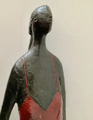 Jan de Graaf - Vrouw met hoepel in rode jurk kopen? Bied vanaf 875!