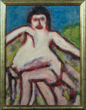 Pieter Haan - Acryl op doek en acryl op karton, Lot van twee figuren kopen? Bied vanaf 1!