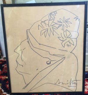 Niet of onleesbaar gesigneerd - C3749-12 - vrouw met hoed kopen? Bied vanaf 10!