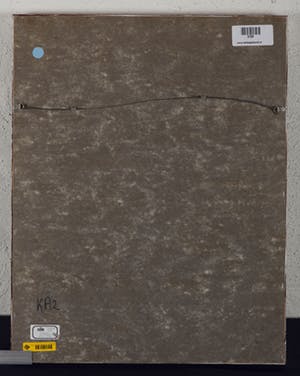 Hans Luiken - Portret (oranje) -1994 - acrylverf op papier - kopen? Bied vanaf 20!