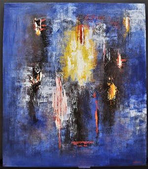 Niet of onleesbaar gesigneerd - Metro - Abstract Blue kopen? Bied vanaf 1!