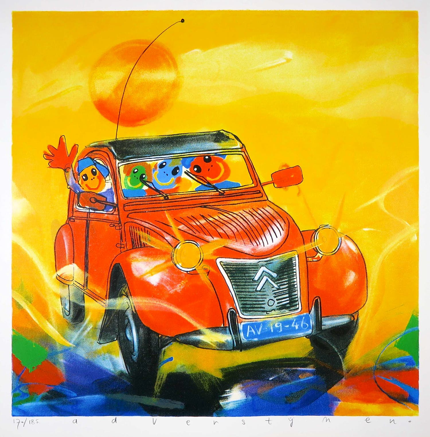 Ad Verstijnen - Zeefdruk, Citroën Deux Chevaux kopen? Bied vanaf 1!