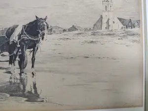 Maarten Langbroek - Garnalenvisser op het strand bij Katwijk kopen? Bied vanaf 25!