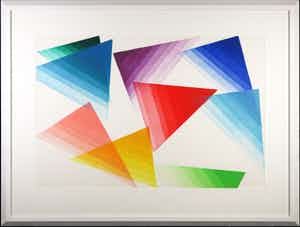 Piero Dorazio - Aquatint, Wigwam - Ingelijst (Zeer Groot!!) verkocht voor € 150!