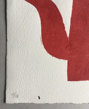 Klaas Gubbels - sjabloondruk 'Stilleven in Bruin en Rood’ - 2006 - oplage 18 ex. kopen? Bied vanaf 285!