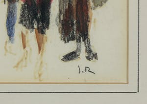 Jan Rijlaarsdam - Gemengde techniek, Drie vrouwen - Ingelijst kopen? Bied vanaf 1!