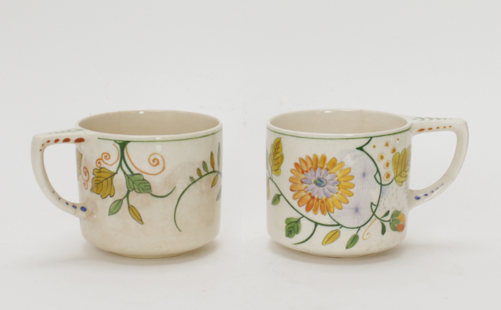 Plateelbakkerij Zuid-Holland - 2 plateel koppen - 'Juliette' kopen? Bied vanaf 15!