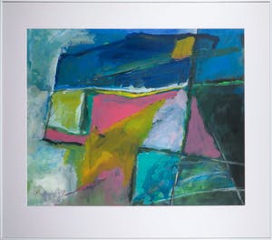 Roel de Jong - Olieverf op papier, Landschap - Ingelijst (Groot) kopen? Bied vanaf 1!