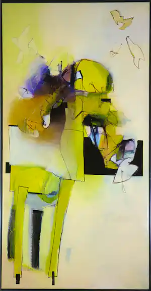 Pieter Vermeulen - Yellow table - Ingelijst (Zeer groot) verkauft für € 200!