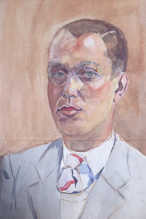 Niet of onleesbaar gesigneerd - Aquarel, Portret van een net geklede Heer kopen? Bied vanaf 1!