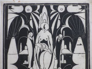 Niet of onleesbaar gesigneerd - Symbolistische voorstelling - Houtsnede kopen? Bied vanaf 1!
