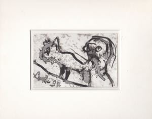 Lotti van der Gaag - gemengde techniek op papier | 'En montant la montagne' | 1997 kopen? Bied vanaf 300!