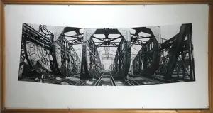 Jeanne van der Horst - Collage van foto's, Spoorbrug - Ingelijst (Groot) kopen? Bied vanaf 50!