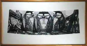 Jeanne van der Horst - Collage van foto's, Spoorbrug - Ingelijst (Groot) verkocht voor € 50!