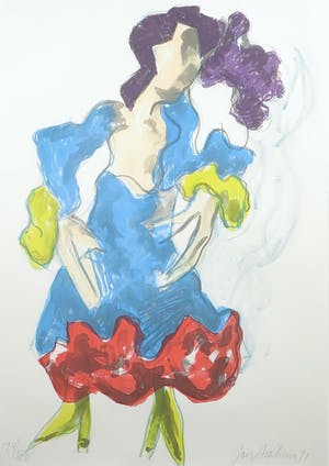 Jan Sierhuis - Litho, Zonder titel (Flamingo) kopen? Bied vanaf 1!