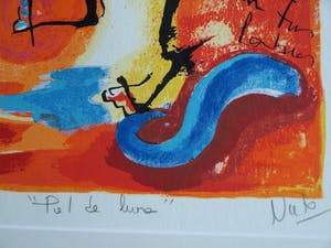 Angeles Nieto - 2-Luik , 2 zeefdrukken , Piel de Luna (‘Vriendschap’) – ingelijst - 2005 kopen? Bied vanaf 100!