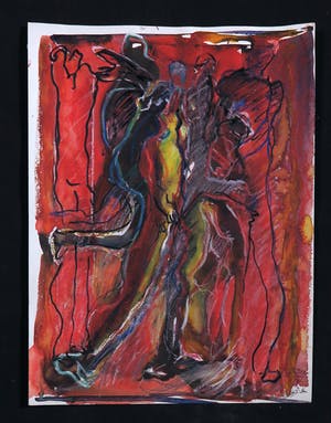 Franscz Witte - Lot van vijf werken op papier in gemengde techniek kopen? Bied vanaf 1!