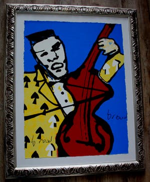 Herman Brood - Ingelijste zeefdruk: Cello kopen? Bied vanaf 295!