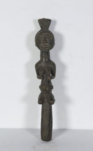 Hemba - Zeldzame houten heerser-stok met vrouwenfiguur kopen? Bied vanaf 1!