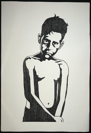 Mariska van Duffelen - Houtsnede, Zonder titel kopen? Bied vanaf 1!