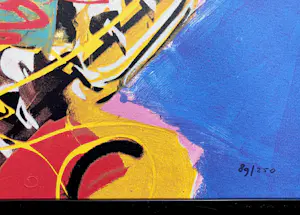 Herman Brood - De saxofonist, zeefdruk (netjes ingelijst) kopen? Bied vanaf 350!