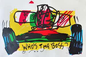 Herman Brood - Who's the boss - zeefdruk - gesigneerd - 250 ex. verkocht voor € 1!