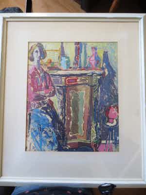 Cornelis Kievit - (1916-1966) Interieur 1960 verkocht voor € 167!