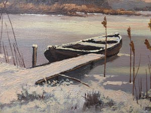 Jos van Dijk - Winter aan de plas kopen? Bied vanaf 150!