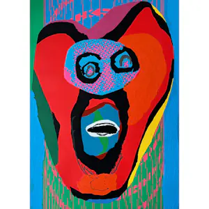 Karel Appel - The Falling Face uit de Bedized Pudding Canadian Suite kopen? Bied vanaf 1750!