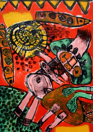 Corneille - Litho: L'aurore rouge - 1967 kopen? Bied vanaf 375!