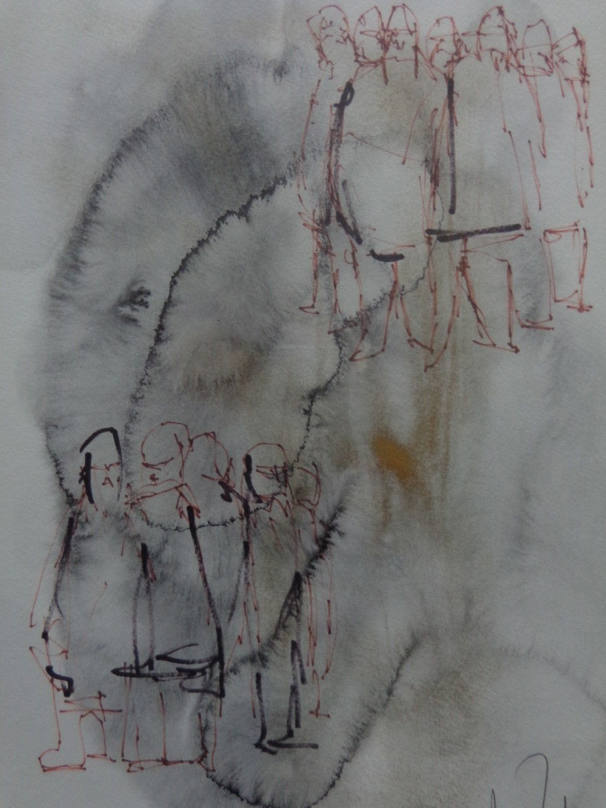 Max Appelboom - FIGUREN / ORIGINEEL WERK / 65x50cm / KADER / SIG / 1988 kopen? Bied vanaf 70!