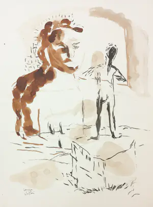Fernando Lange Walton - Lot van twee aquarellen, Zonder titel kopen? Bied vanaf 1!
