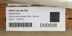 Fred van der Pijl - Olieverf op doek, Klaagvrouwen - Ingelijst (Zeer groot) kopen? Bied vanaf 1!