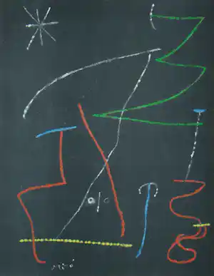 Joan Miro - Vogel in de nacht - 1958 - Lithografie vendu pour 100€ !