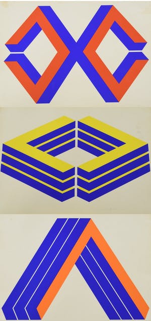 Jan Dibbets - Lot van drie zeefdrukken op papier - Gesigneerd r.o - Oplage 100 ex. kopen? Bied vanaf 50!