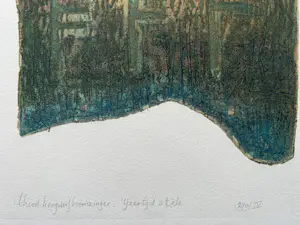 Theo Hoogewerf - handgesigneerde kleurenets | 'Ijzertijd stèle' kopen? Bied vanaf 10!