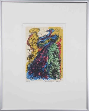 Henk Hesselius - Zeefdruk, Experimenteel universum III - Ingelijst kopen? Bied vanaf 35!