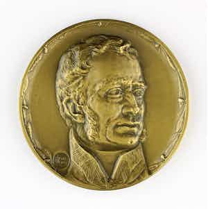 Huib Luns - Bronzen penning: Koning Willem I, 1928 verkocht voor € 55!