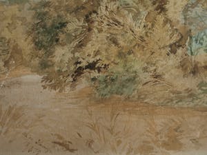 Melchior Fritsch - Aquarel , “An der Schwarza” – 1879 kopen? Bied vanaf 10!